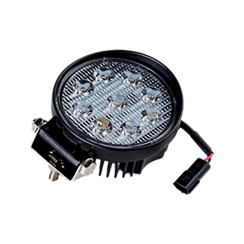 Lampe de travail ronde robuste à 9 LED IP67 001 pour véhicules industriels