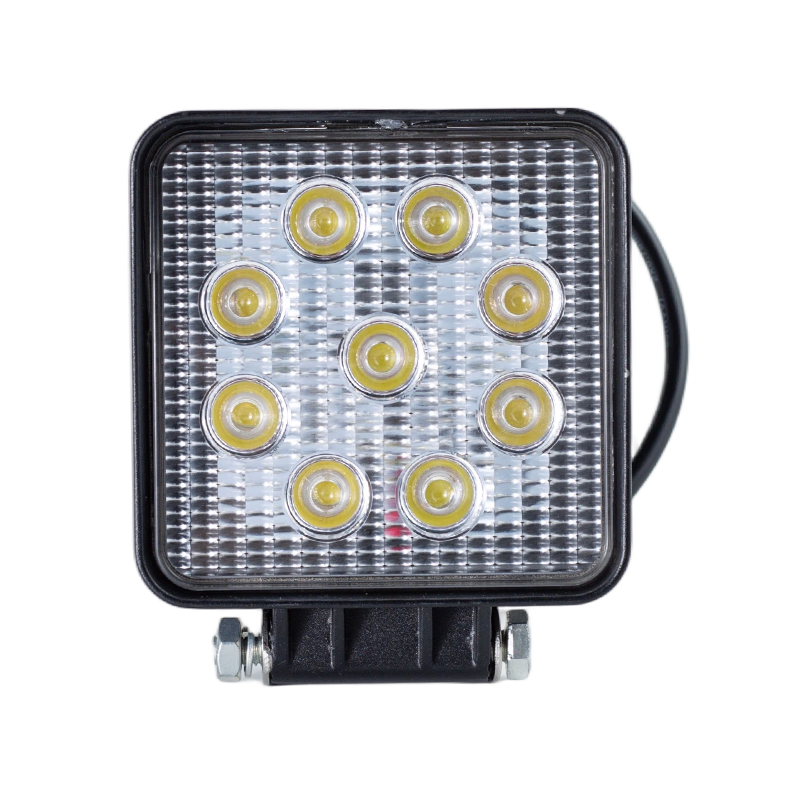 Lampe de travail carrée robuste à 9 LED IP67 002 pour véhicules industriels