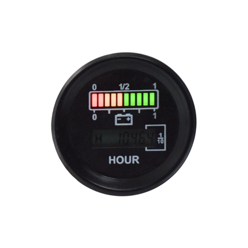 Jauge de niveau de batterie de bus CAN rond FLYB-0096 avec compteur horaire