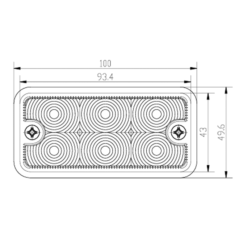 Voyant compact de position avant et de largeur à LED IP66 pour divers véhicules d'ingénierie